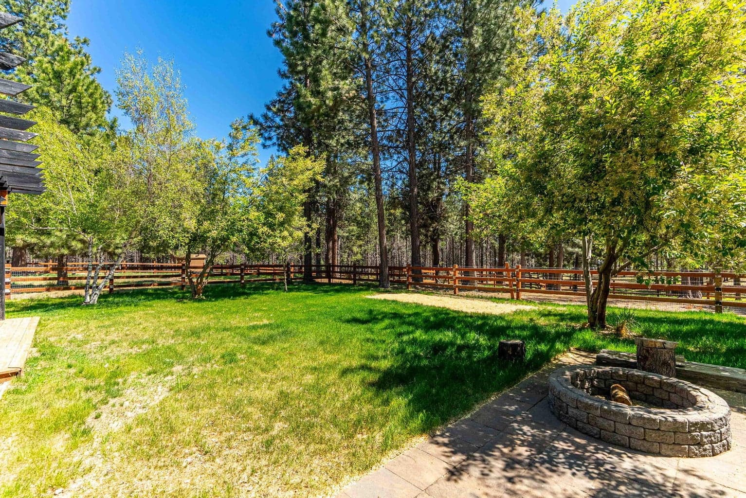 Smaller fenced yard for domestic pets