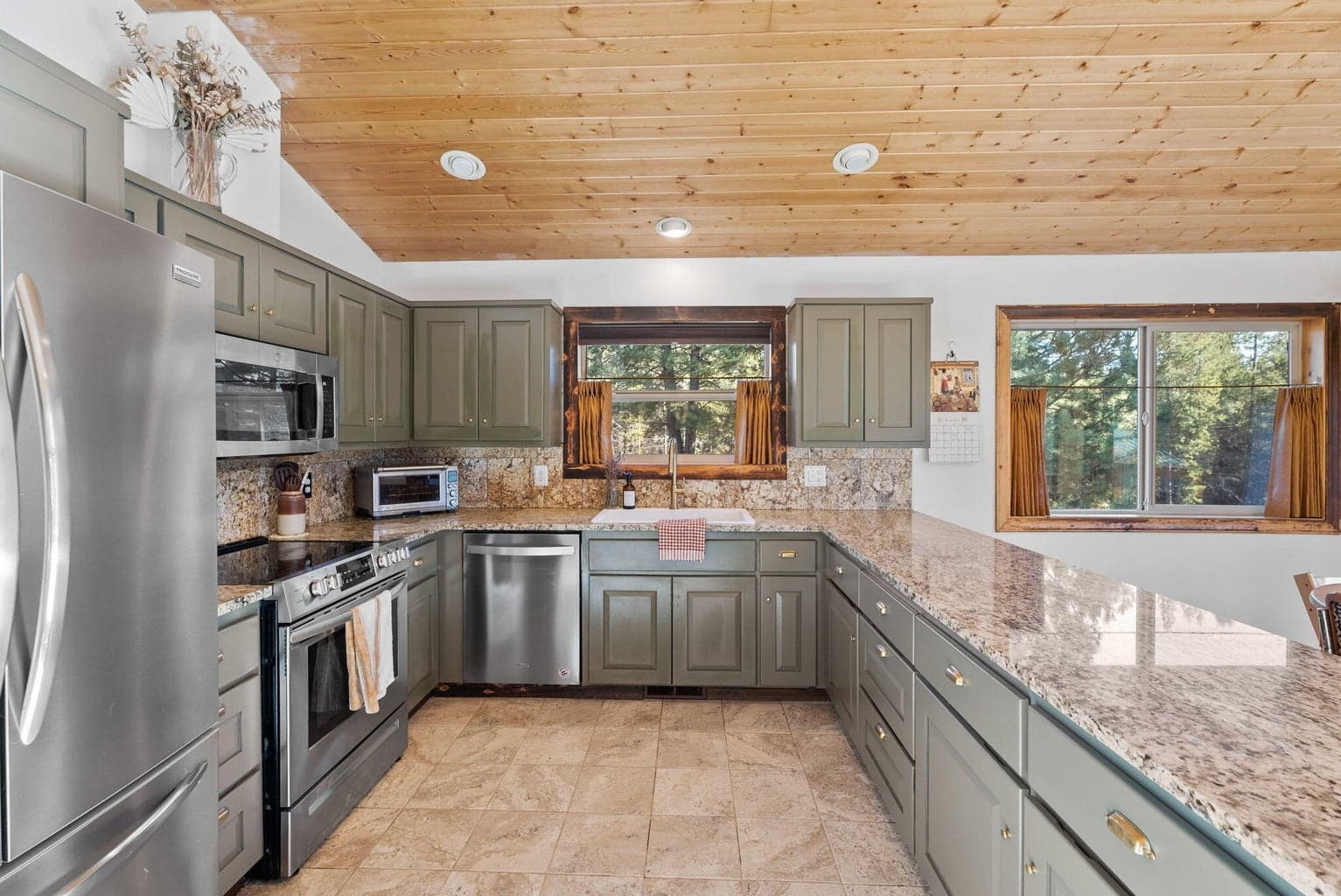 Kitchen with ample counter space- upper level