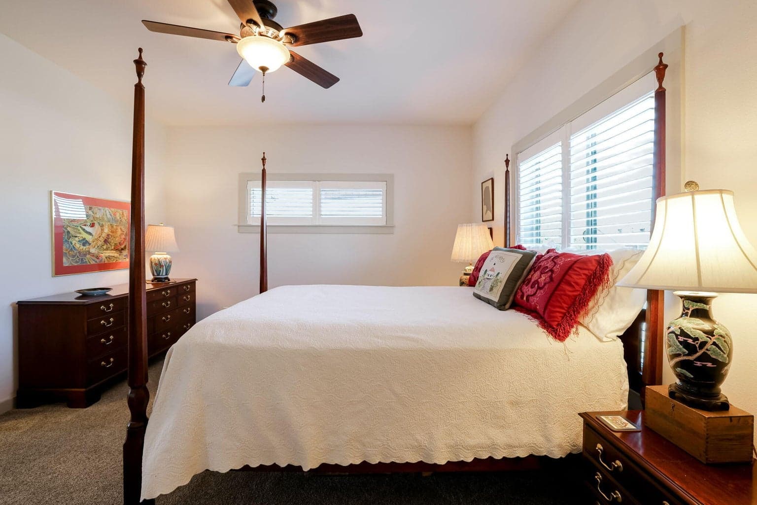Front Guest Bedroom with Ceiling Fan