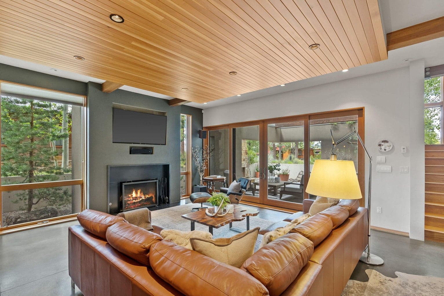 Energy efficient, solar backed radiant heat throughout.