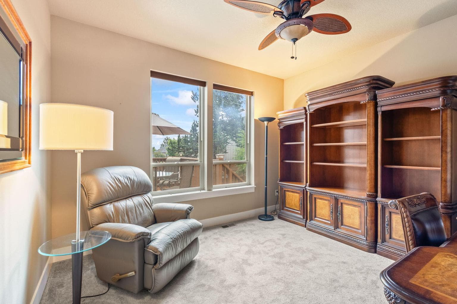4th bedroom, located on main level, is currently being used as an office. It does have a closet as well.