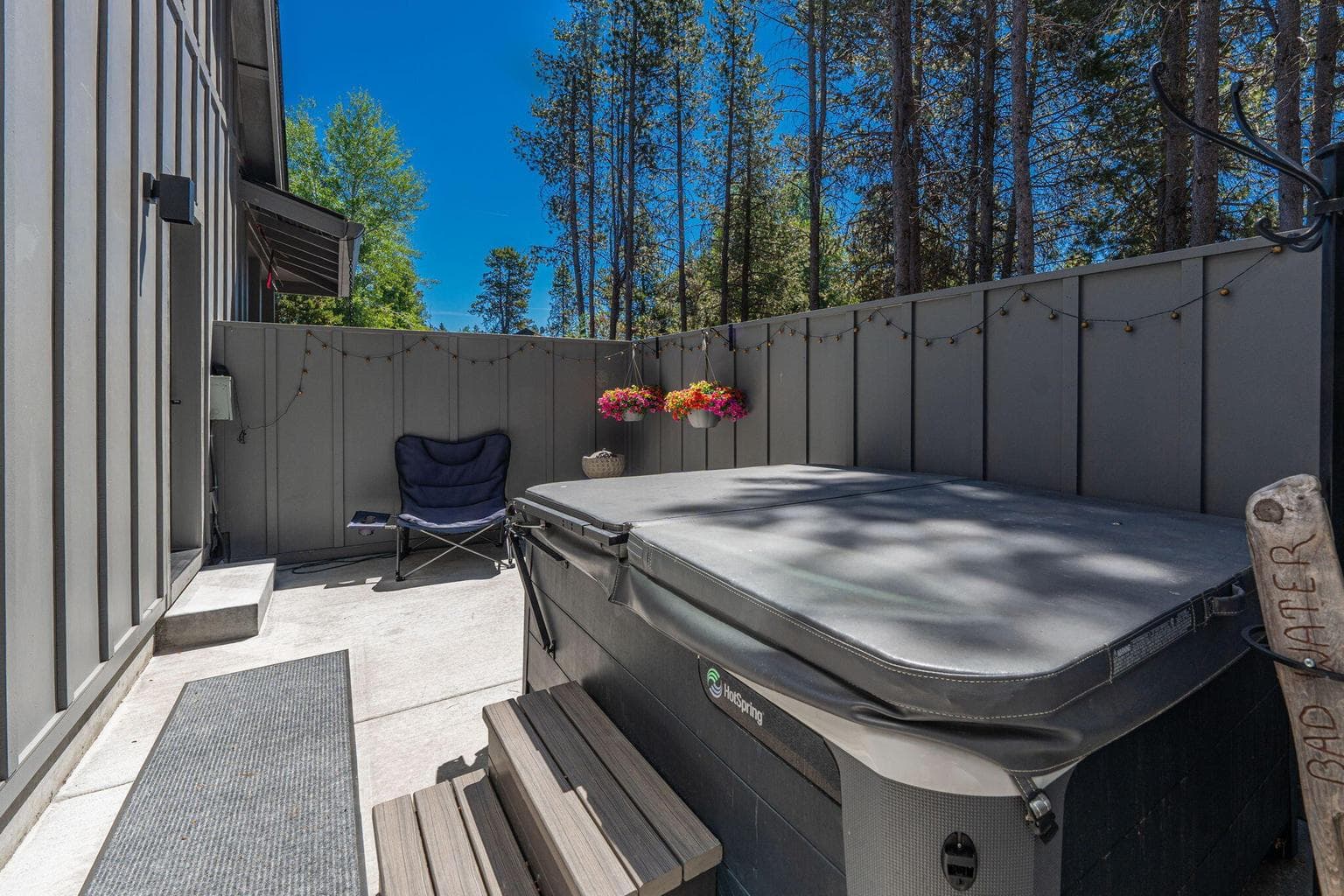 Large enclosed hot tub area