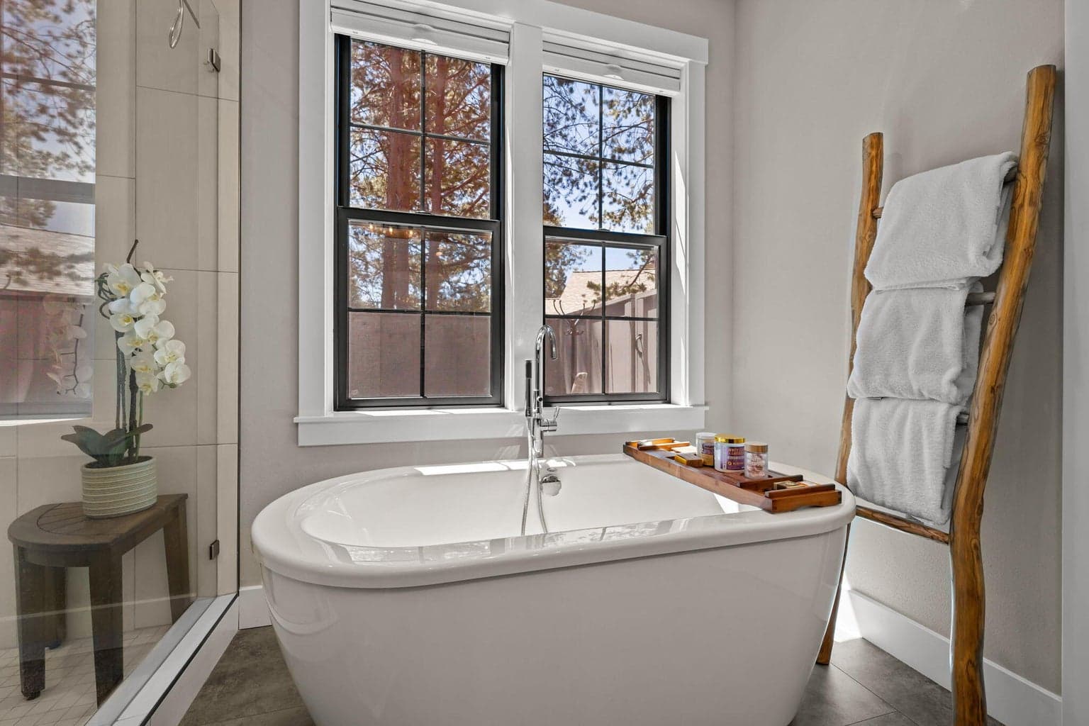 Large soaking tub
