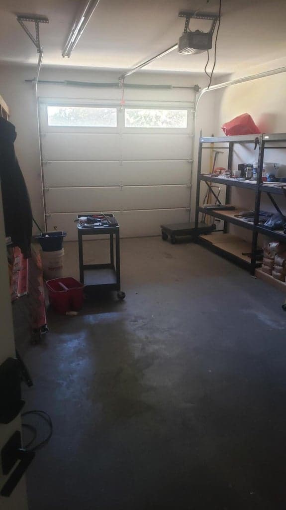 one of the 2 garage/shop bays at the detached ADU