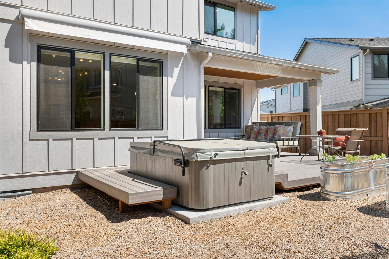 Hot Tub in photo NOT included