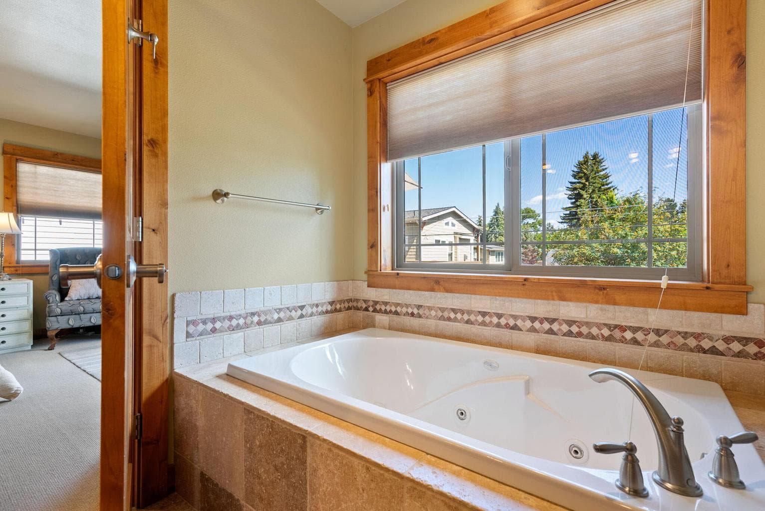Primary bedroom soaking tub