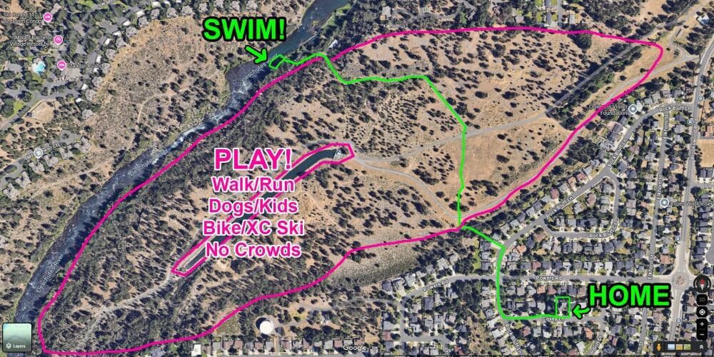 Trail Map from Home to Trails