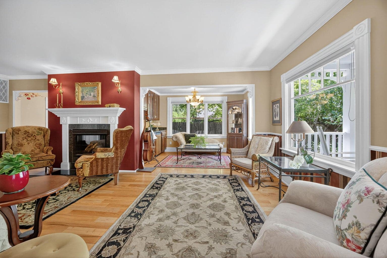 Living Room with Fireplace