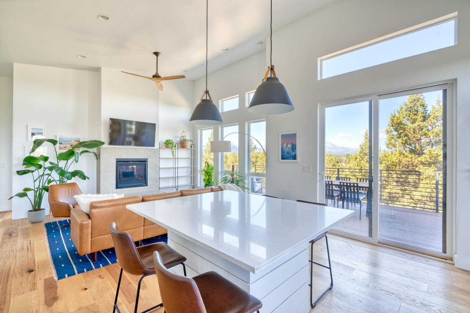 Open concept living with great flow from the kitchen to the family room
