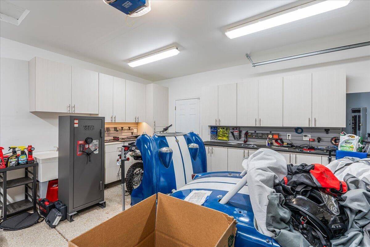 Epoxy-Floor, Built in Cabinets with Task Lighting