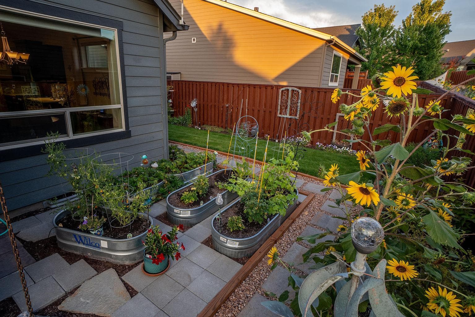 Rear yard planting area