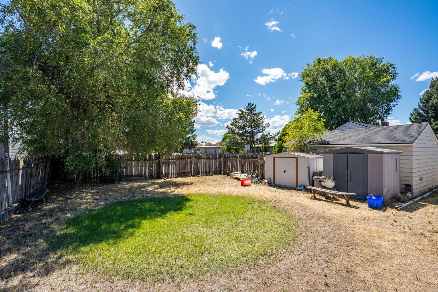 Spacious yard