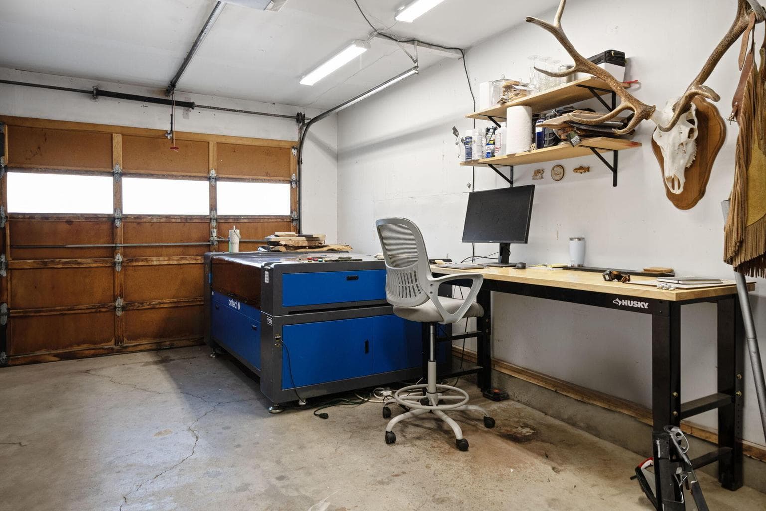 Single car attached garage