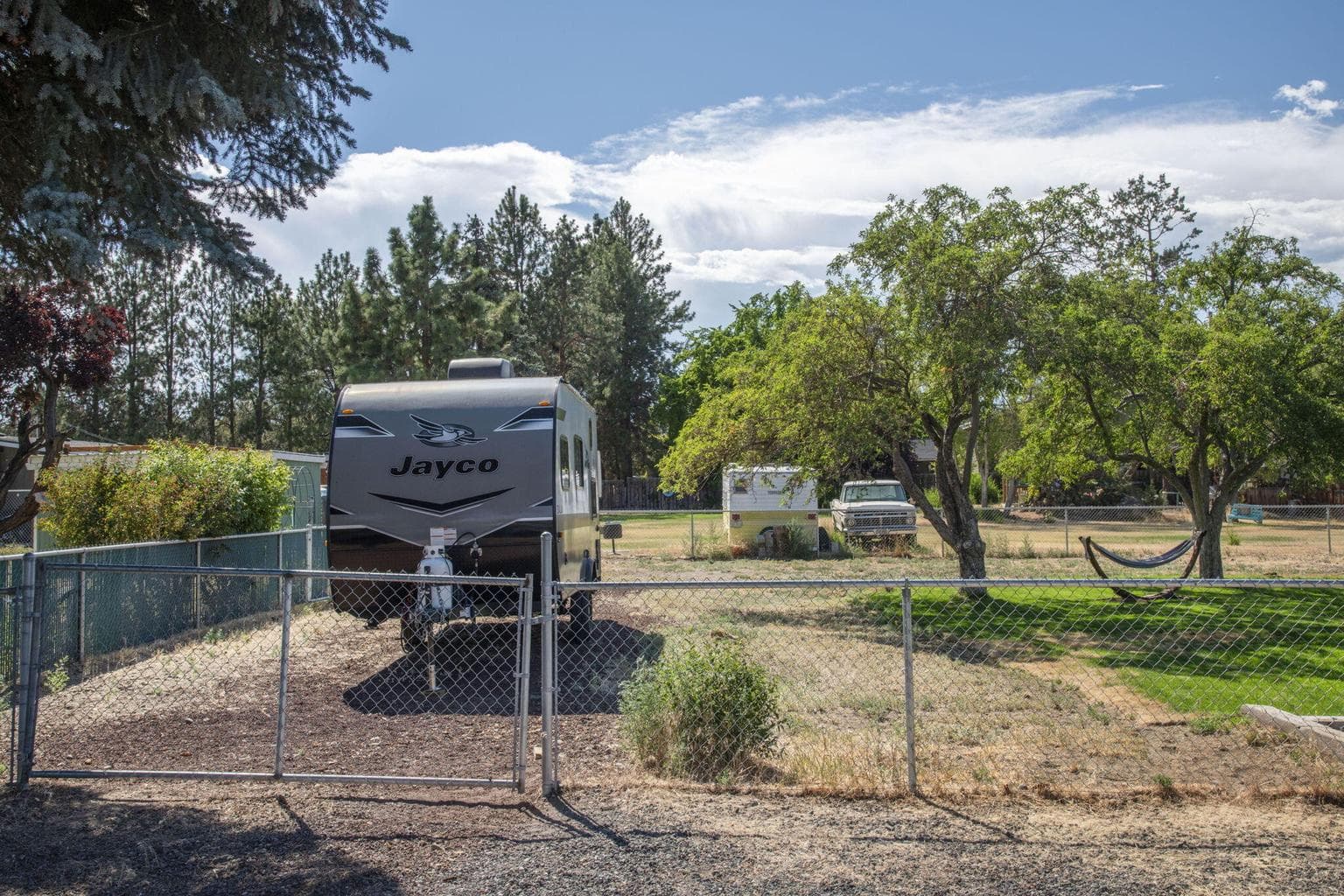 Plenty of RV/boat/toy parking with 220v power