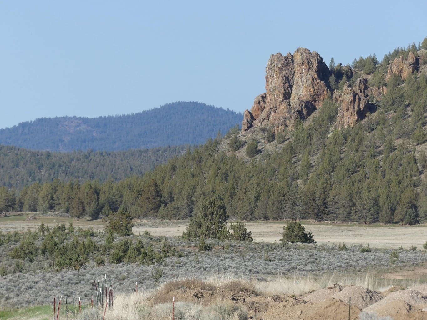 Rock outcropping on Barnes Butte