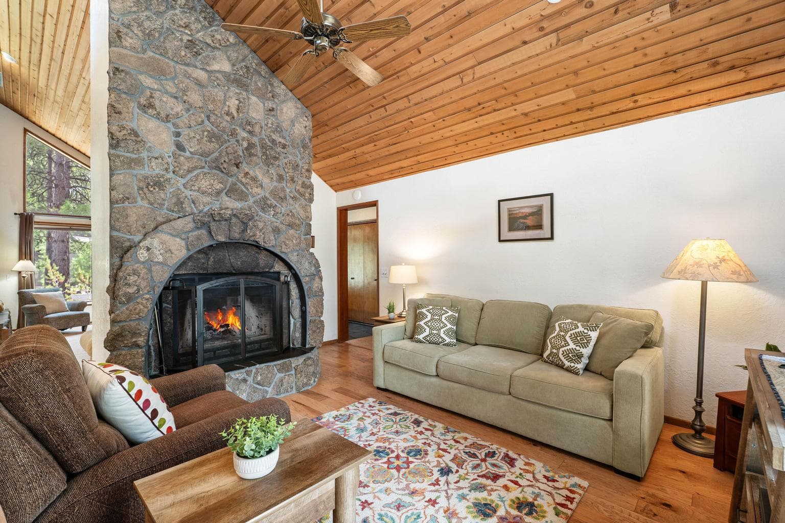 Family Room also has a wood burning fireplace