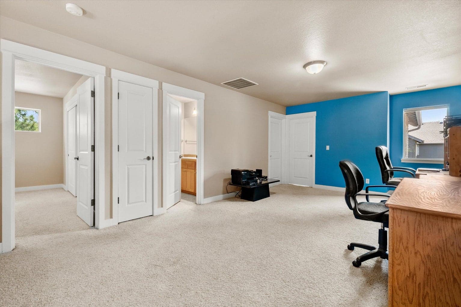 The loft makes a great office