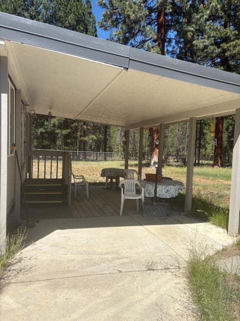 Covered back porch
