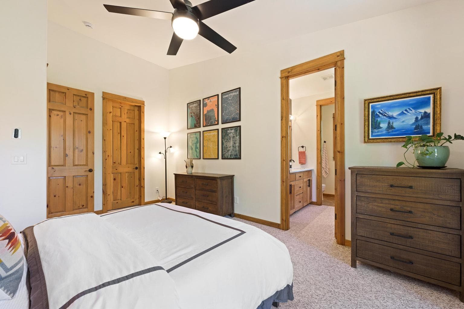 Primary bedroom suite on main level