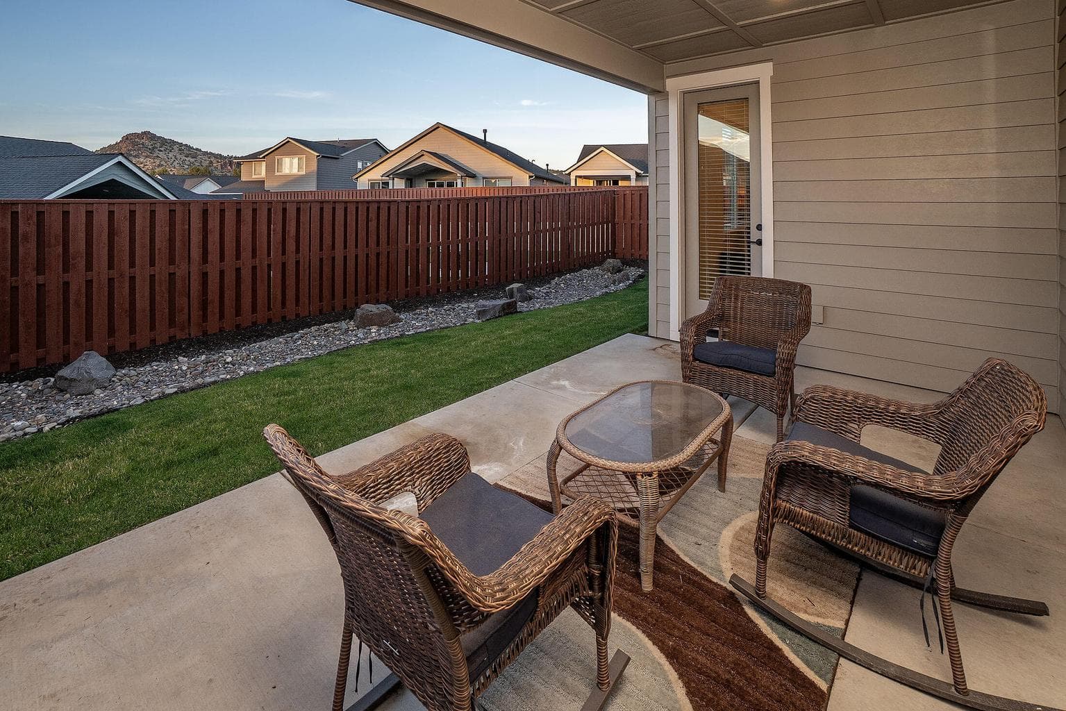 Spacious covered rear patio