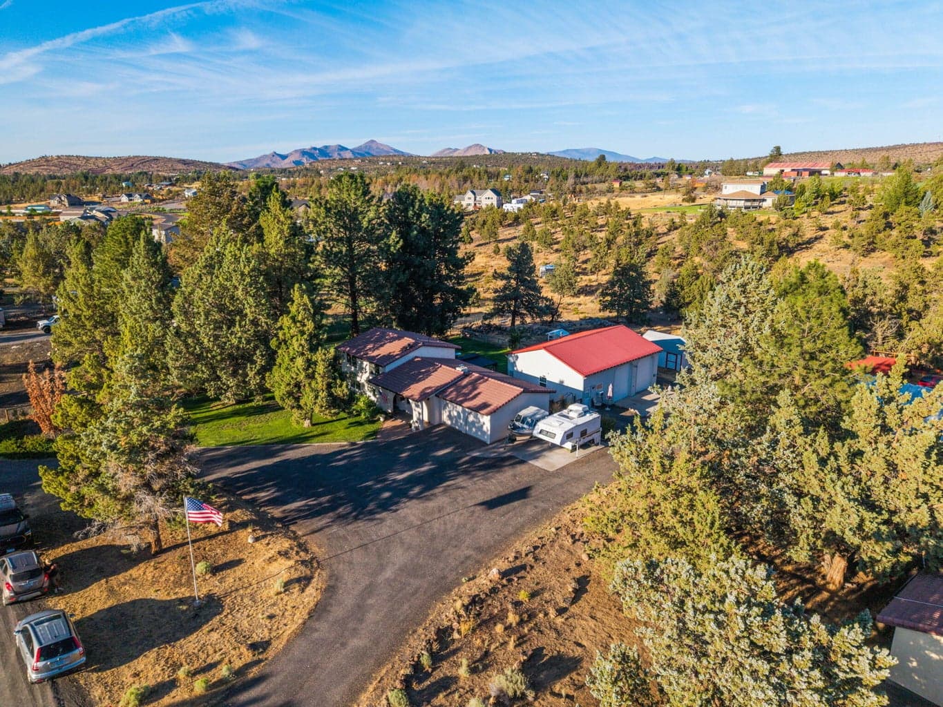 Aerial view of front approach
