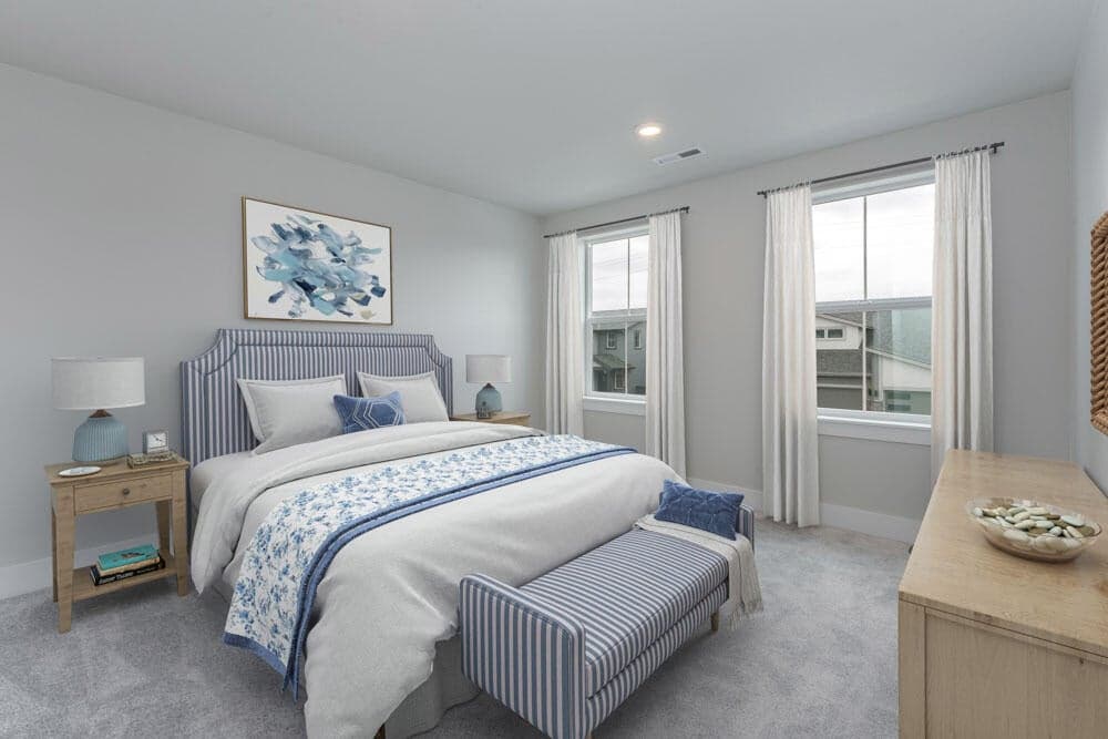 Image of guest room of like kind home. Colors may vary. This image is virtually staged.