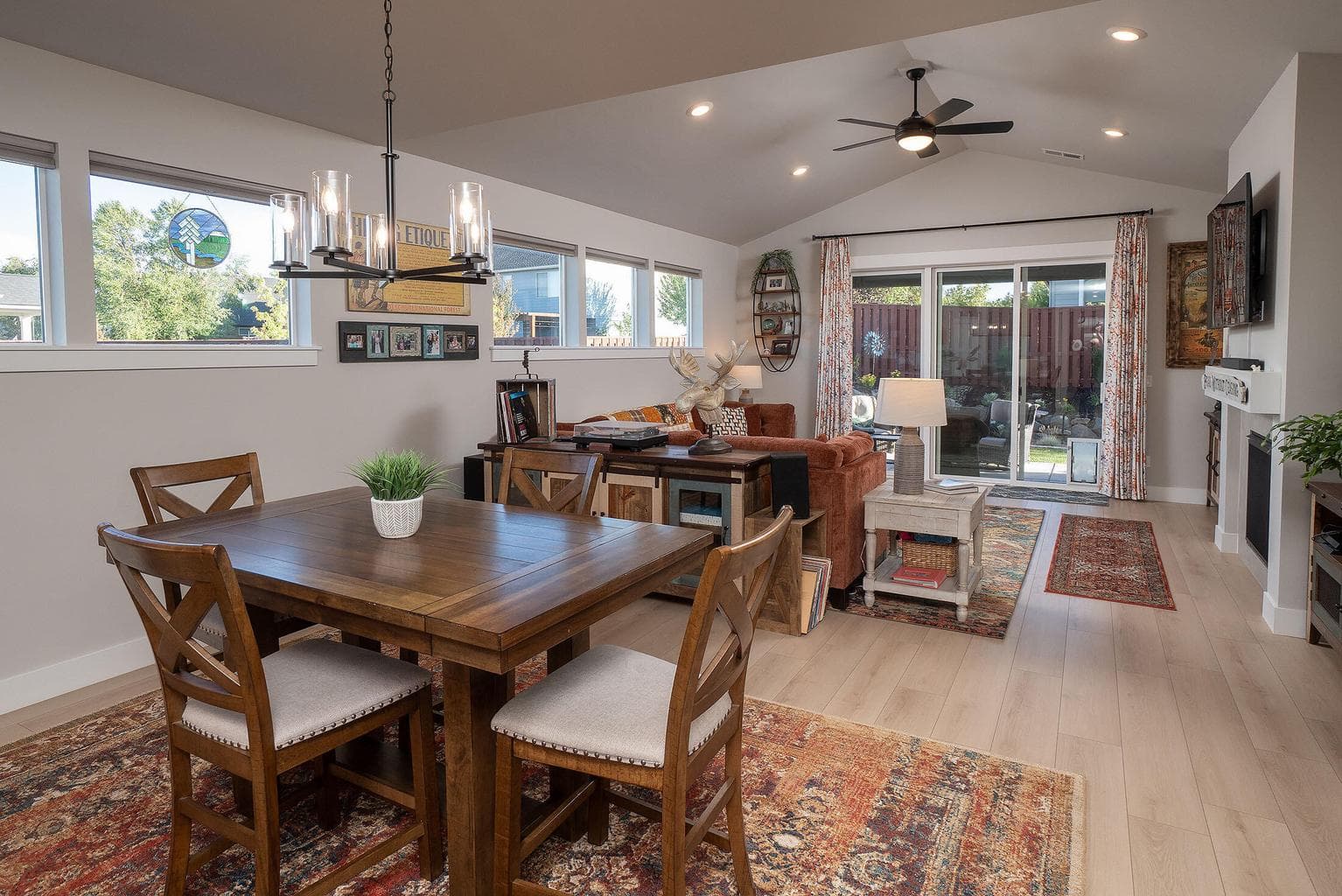 Dining area to greatroom is light and bright