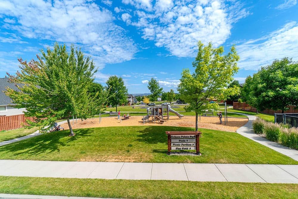 Ochoco Pointe community park with children's play area