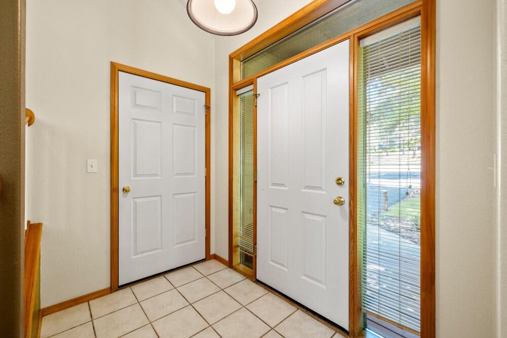 Door to garage.