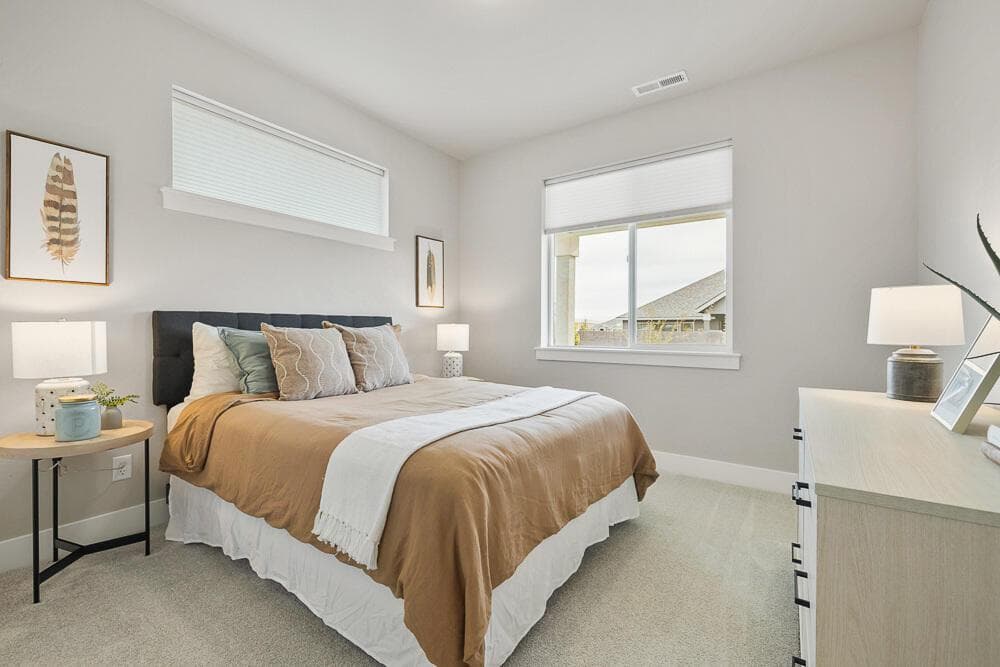 Home is virtually staged. Ask about our design options.