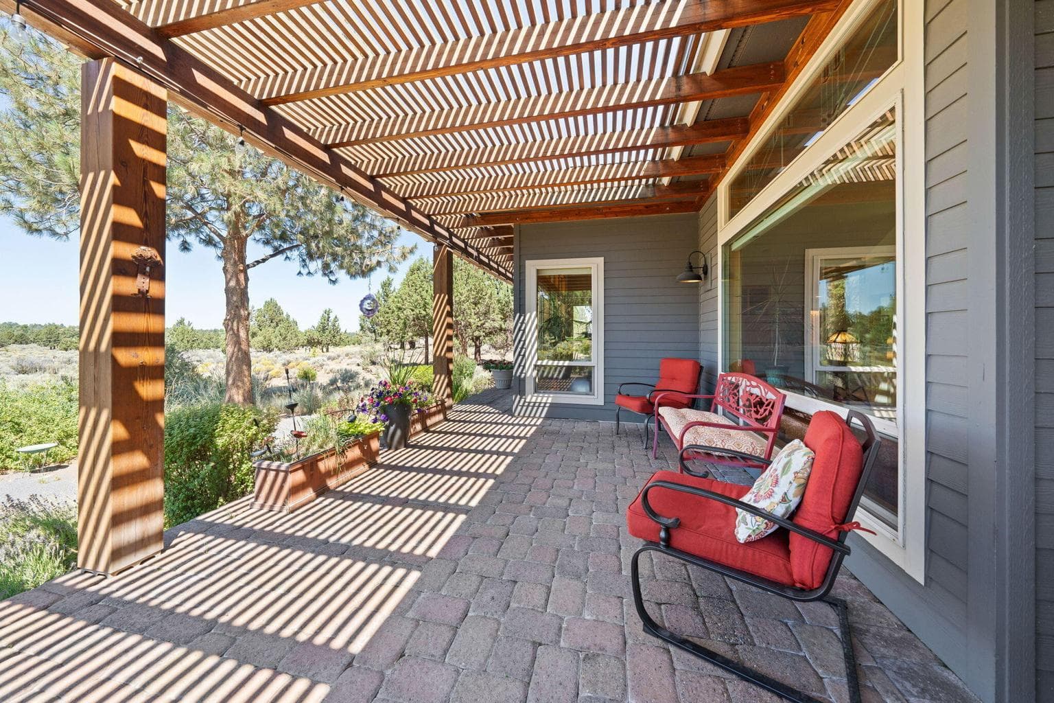 Watch beautiful sunsets and mountain views from your back porch