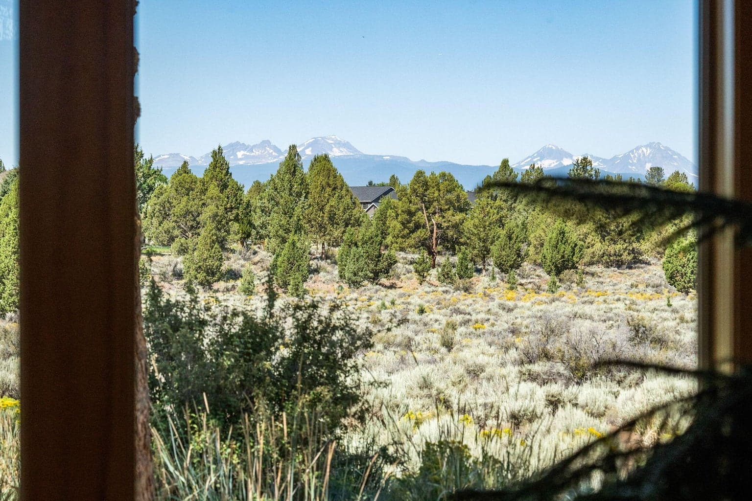 Enjoy viewing the wildlife and mountains out of the large windows