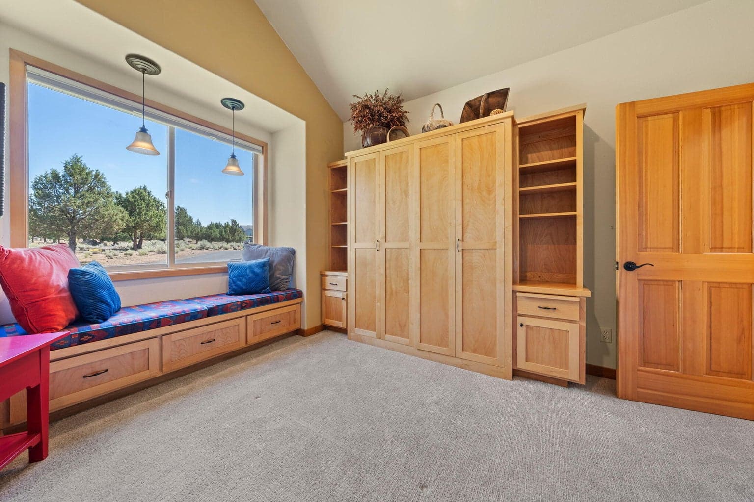 Bay window with storage underneath