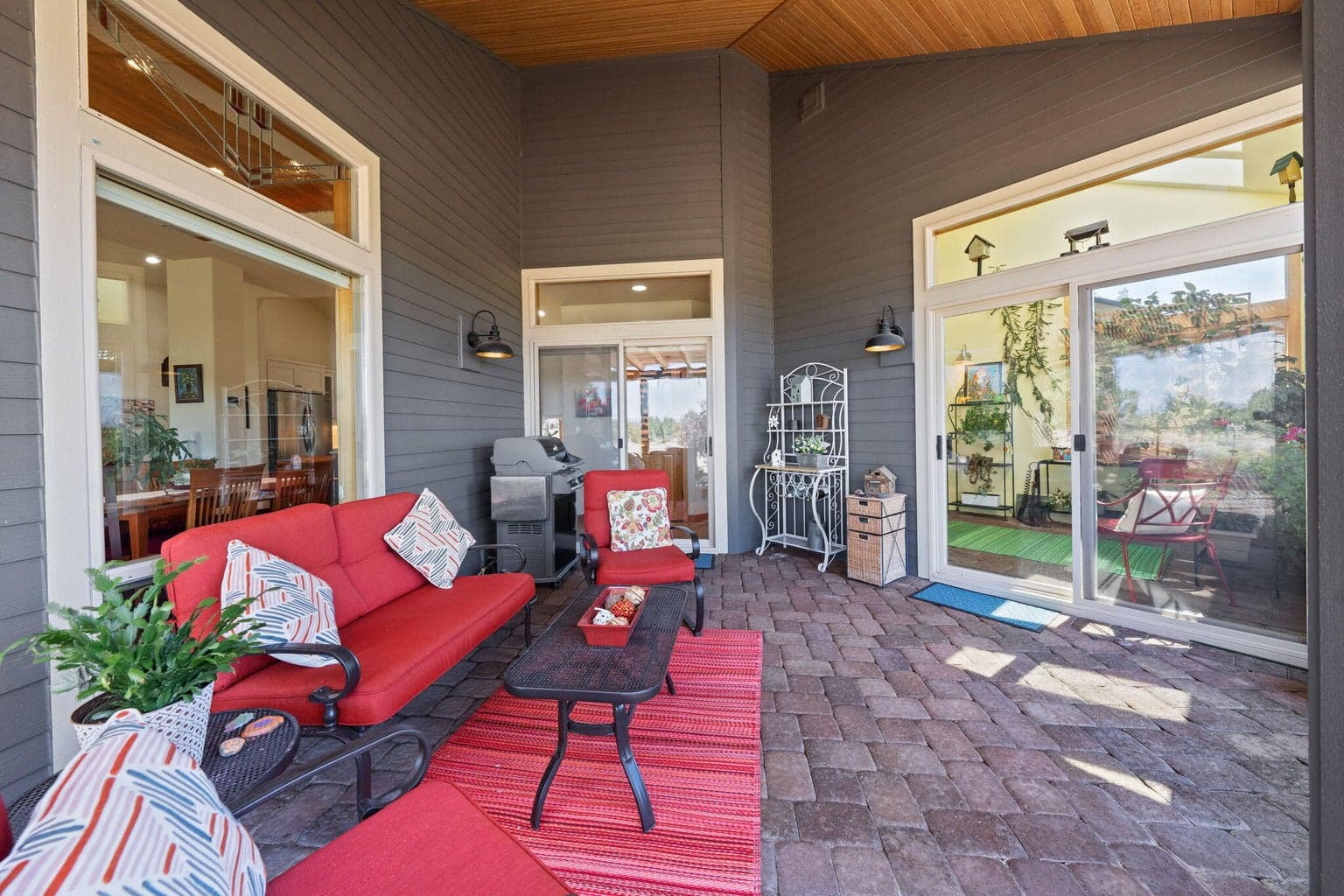 Enjoy this covered outdoor space rain or shine