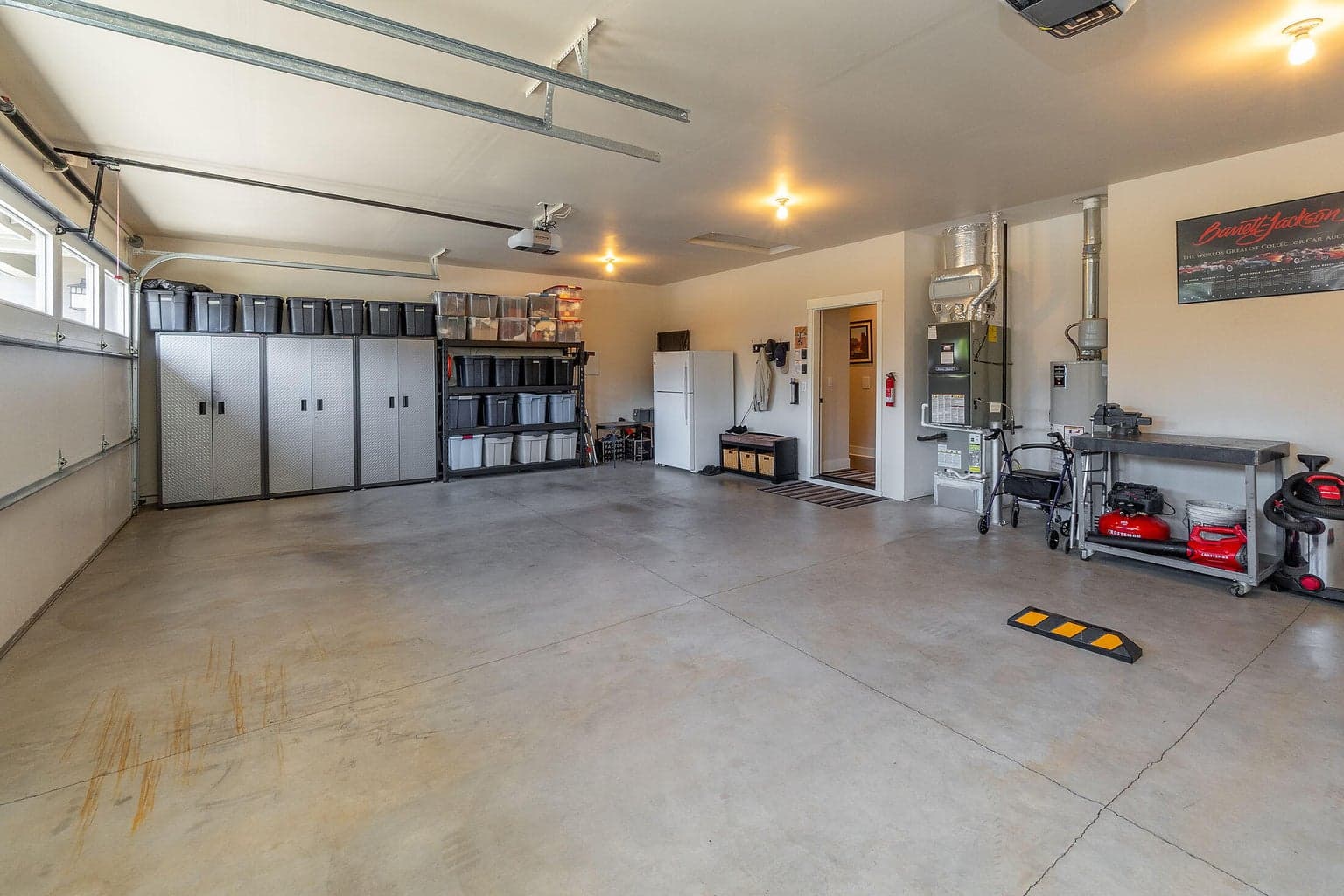 3 car garage space with storage included