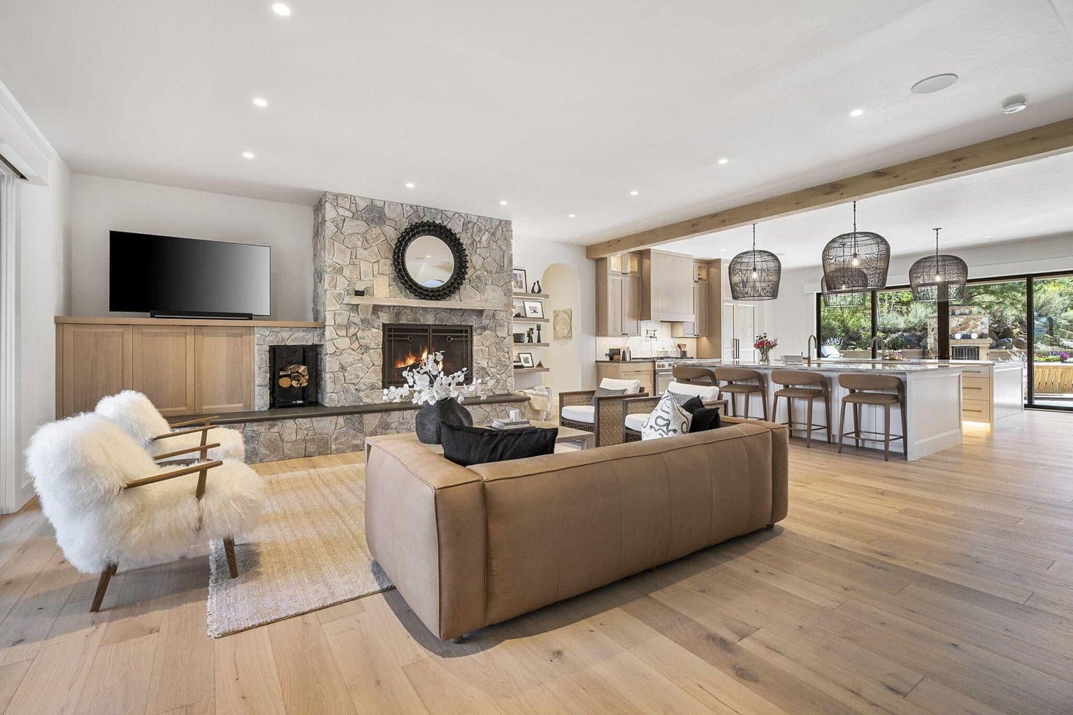 European white oak flooring throughout the home