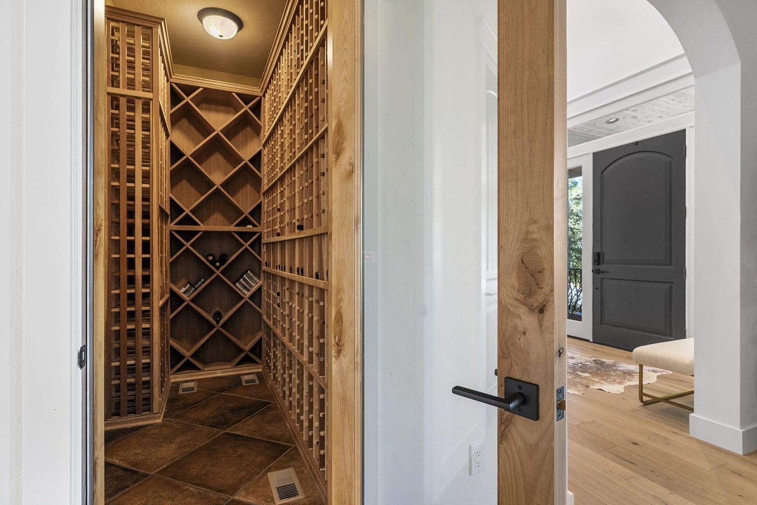 Temperature controlled wine cellar left untouched as homage to original home design