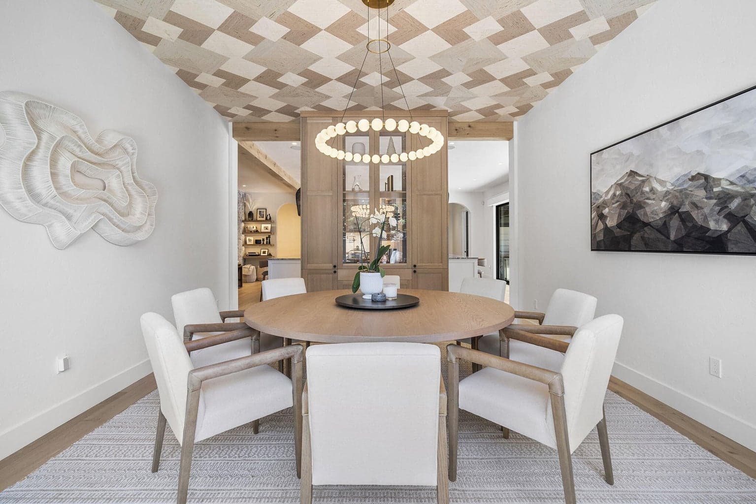 "Invisible" speakers hidden in the dining room walls