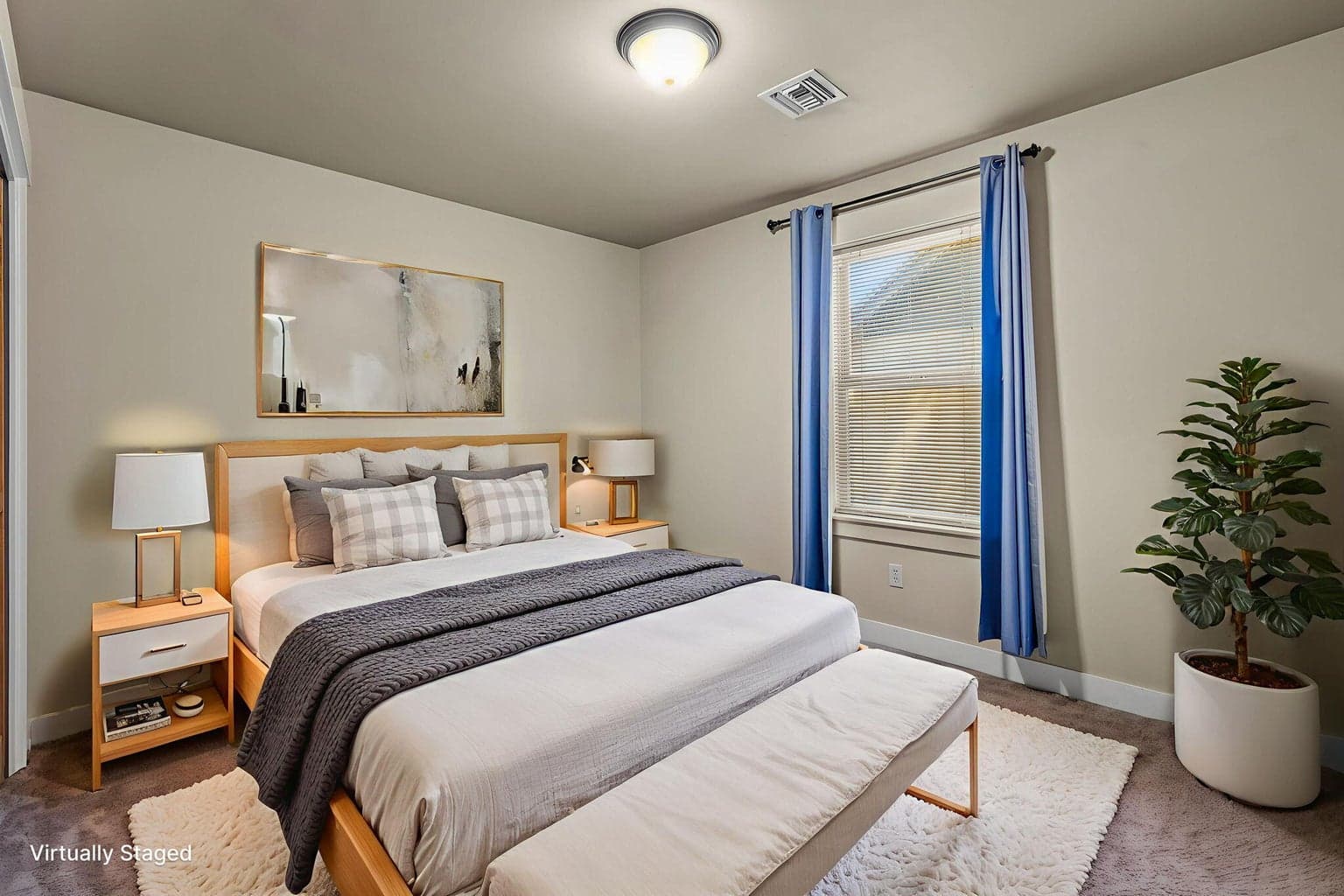 Main level guest room, which could also serve as an office or den.