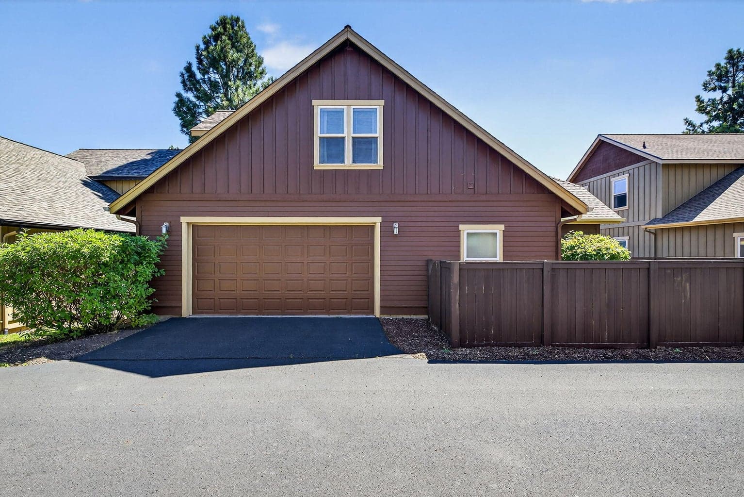Garage is located on back side of the home, with alleyway access