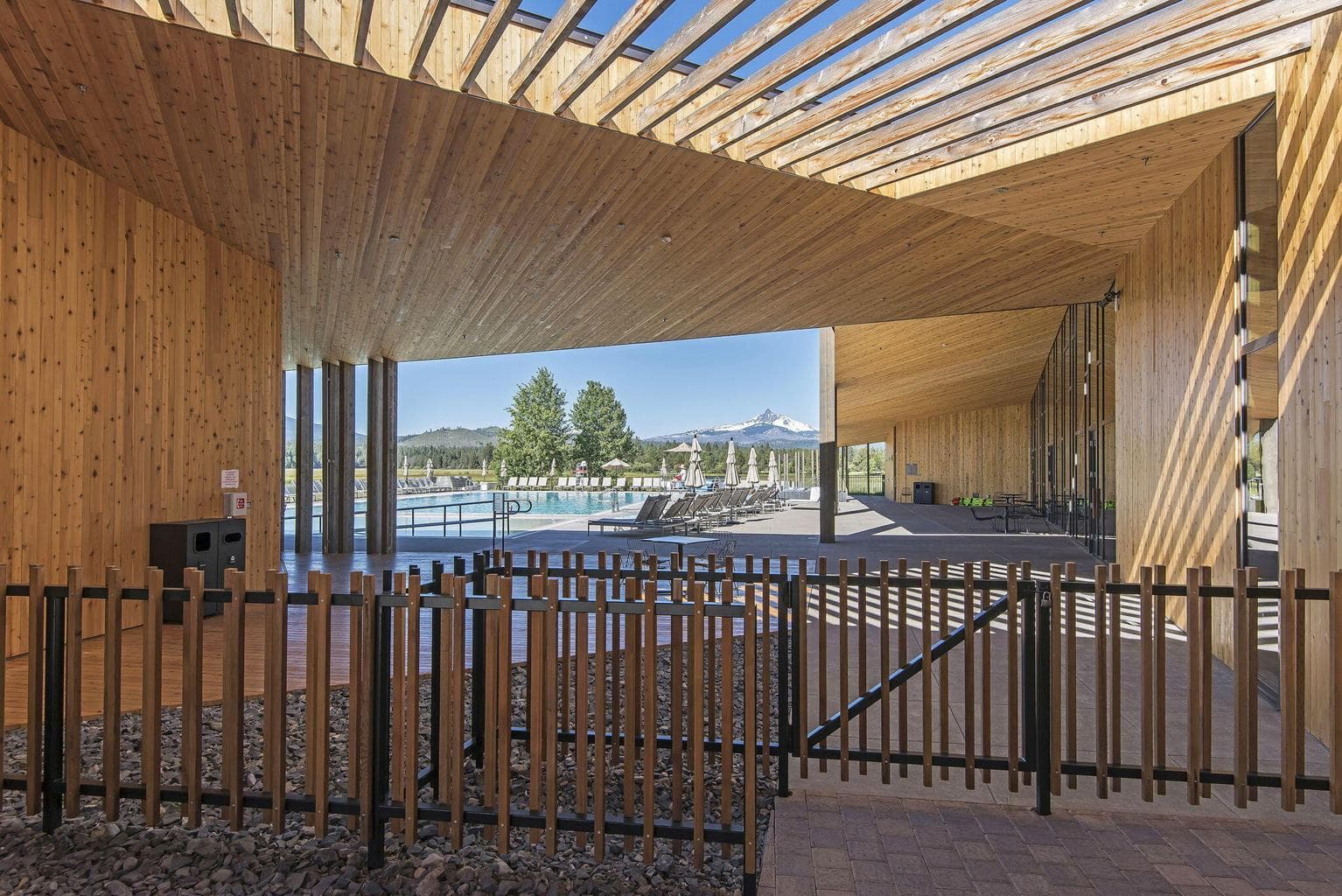 Entrance to pool area.
