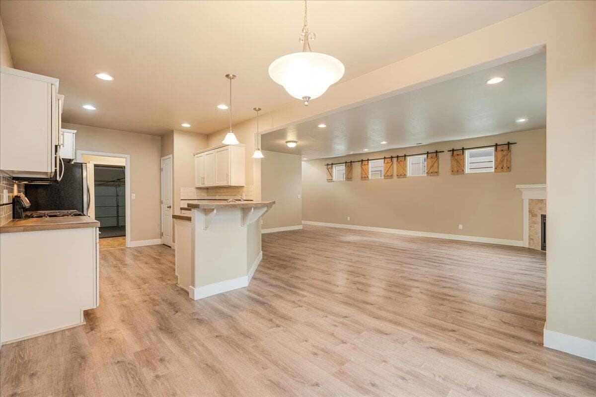 Kitchen with Tall Dining Bar