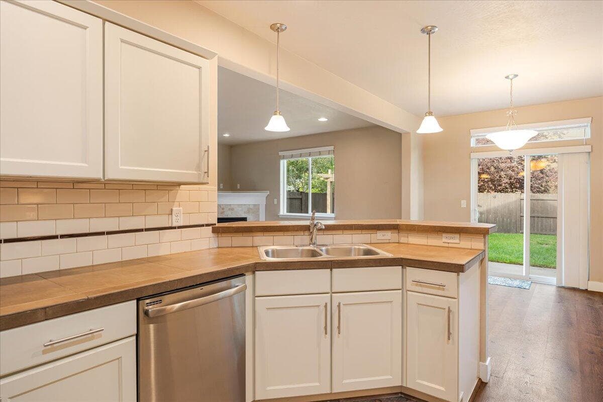Kitchen Opens to Dining Area