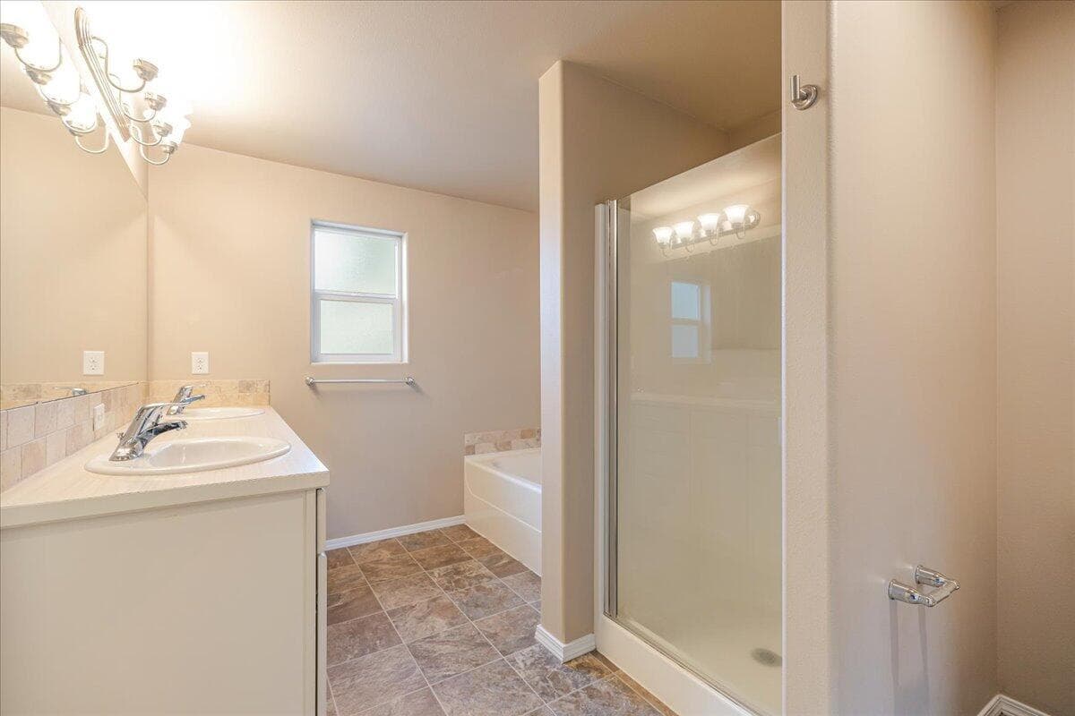Primary Bath with Separate Shower and Bathtub