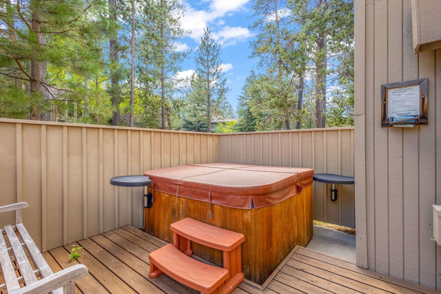 Enclosed hot tub