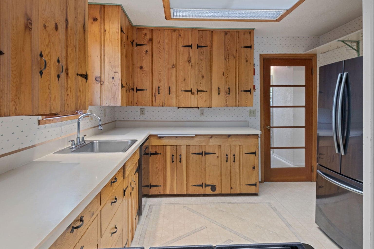 Kitchen with SS appliances