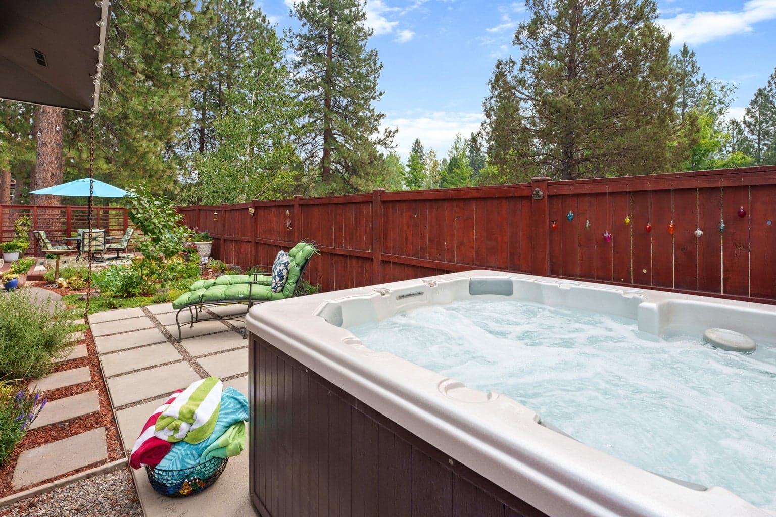 Relax in the hot tub
