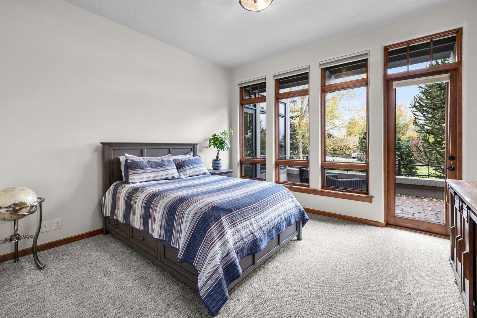 En-Suite Guest Room has access to garden view paver deck.