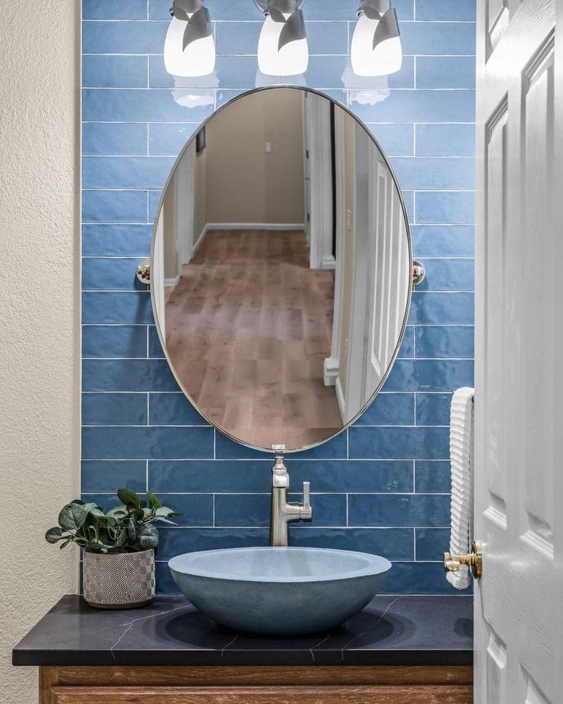 Conveniently located powder room