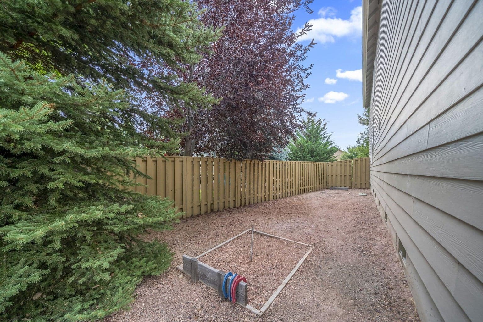 Even a horseshoe pit, although likely not regulation length.